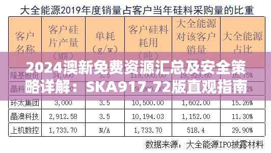 2024澳新免费资源汇总及安全策略详解:SKA917.72版直观指南