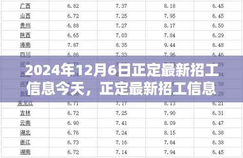 2024年12月6日正定最新招工信息更新，岗位大放送，未来从这里起航