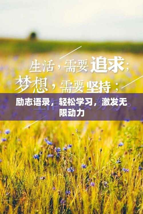 励志语录,轻松学习,激发无限动力