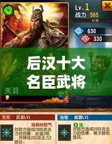 后汉十大名臣武将榜单揭晓,谁居榜首?